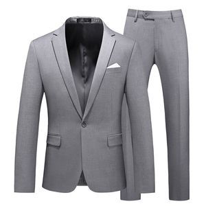 Mogu Mens Grey 2 Piece Suit 30R 29W 1 Button Jacket and Pants Slim Fit